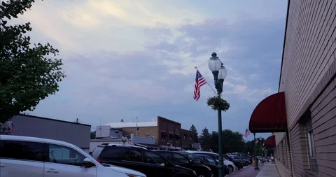 Time-lapse of People Walking in Small Town Video stock 92542412