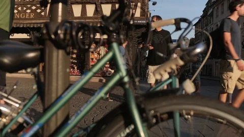 Time-lapse of people walking in Strasbourg city center. Stock-Footage 127623925