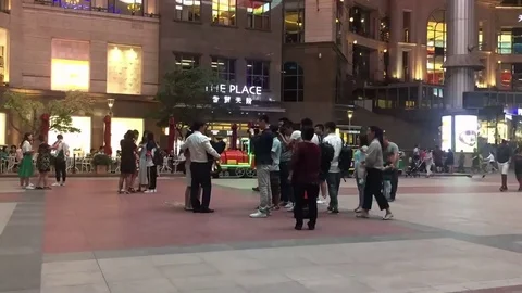 Time lapse peoples enjoy the cool at the summer night Stock Footage 76945690
