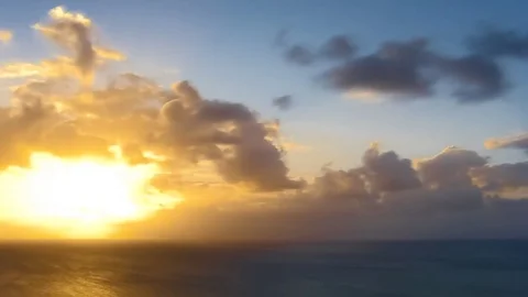 Time Lapse Perfect Sunset Over Ocean Stock Footage 77231428