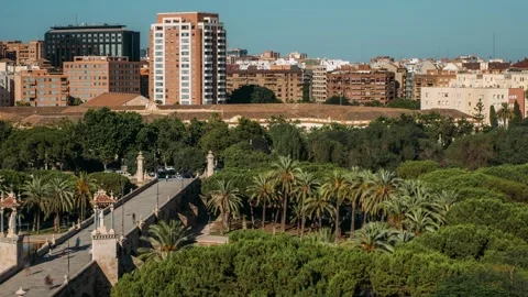 Time lapse of perk Turia in Valencia Spain Stock Footage 204005423