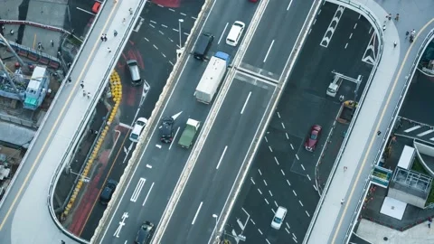 Time lapse pf modern downtown aerial view. Stock Footage 137297464