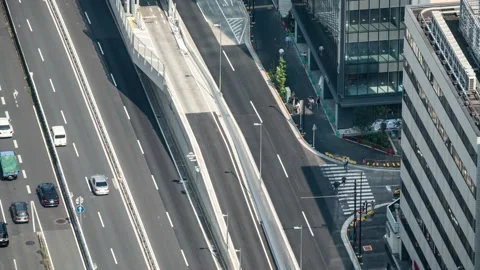 Time lapse pf modern downtown aerial view. Stock Footage 137783030