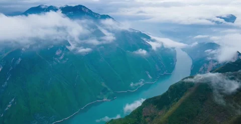 Time-lapse photography of clouds and fog in the mountains Stock Footage 330105928