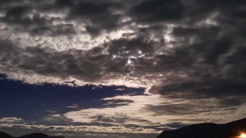 Time-lapse photography of clouds changing on the plateau Stock Footage 235132846