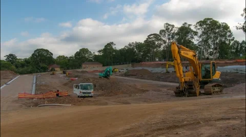 Time Lapse Photography Of A Construction Site Stock Footage 60948907