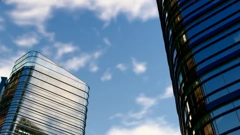 Time-lapse photography of high-end office buildings in the city Stock Footage 316017663