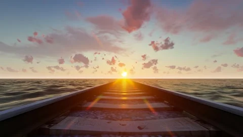 Time-lapse photography of sea train track Video stock 288176170