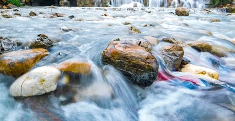 Time Lapse Photography of Stream and Rocks Scenery at Blue Moon Valley Lijiang 스톡 동영상 337148831