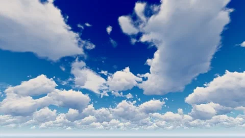 Time-lapse photography of white clouds on a sunny day Video stock 288176047