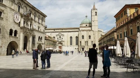Time-lapse of Piazza del Popolo Stock Footage