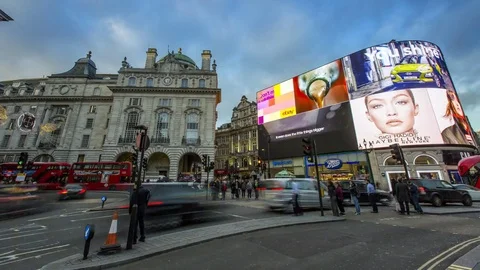 Time lapse of Piccadilly Circus Stock Footage 82930206