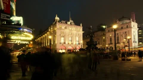 Time Lapse of Piccadilly Circus Square, London Vídeo Stock 20634670