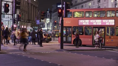 Time lapse at Piccailly Circus  스톡 동영상 99855720