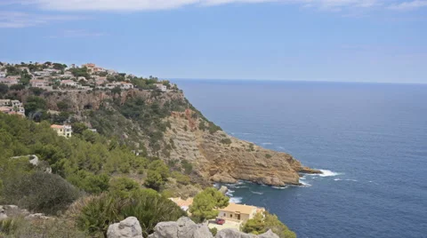 Time-lapse of picturesque seafront in Javea, Spain. 動画素材 61509455