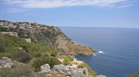 Time-lapse of picturesque seafront in Javea, Spain. 動画素材 61509489