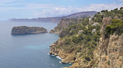 Time-lapse of picturesque seafront in Javea, Spain. Vídeos de archivo 61509553