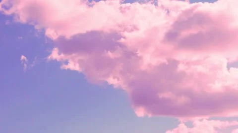 Time Lapse Pink Clouds in the Lilac Sky. Colorful Sunset Skyscraper with Cumulus Stock Footage 250595189