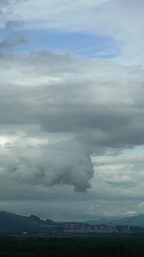 Time-lapse of The pipe cooling tower Stock Footage 281163523