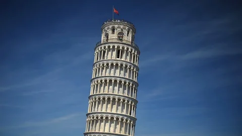 Time Lapse of Pisa with Leaning Tower Famous Landmark Italy Tourist Attraction Stock Footage 99666264
