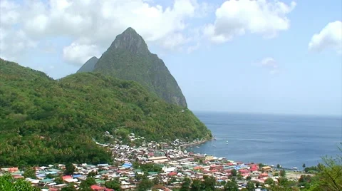 Time lapse of Pitons in Saint Lucia Vidéo 50434150