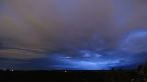 Time Lapse of Plains Lightning Storm at Night 스톡 동영상 54741461