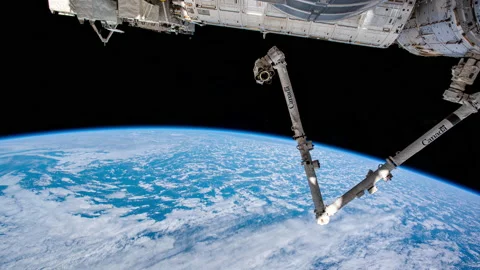 Time lapse of planet Earth from ISS. Earth images courtesy by Nasa. Stock Footage 165037059