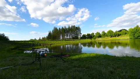Time lapse of ponds and clouds in Bulgaria. Stock Footage 92725860