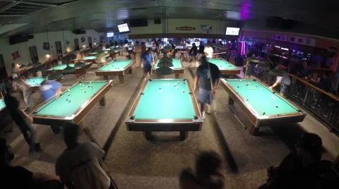 TIME LAPSE IN POOL HALL 動画素材 60120015