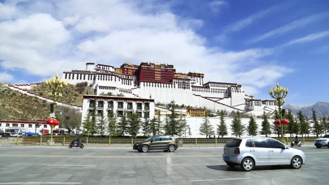 Time lapse of Potala Palace Stock Footage 167988147