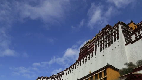 Time lapse of Potala Palace Stock Footage 167989191