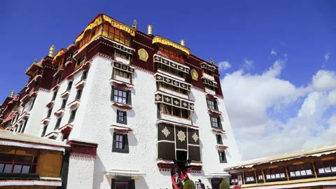 Time lapse of Potala Palace Stock Footage 167989444