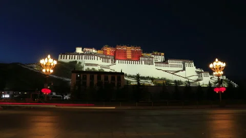 Time lapse of Potala Palace Stock Footage 167990462