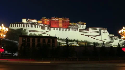 Time lapse of Potala Palace Stock Footage 167990760