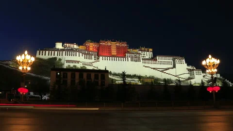 Time lapse of Potala Palace Stock Footage 167990772