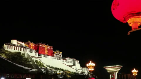 Time lapse of Potala Palace Stock Footage 167991171