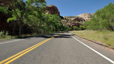 Time Lapse POV of Driving through Western United States - 4K Video stock 25673681