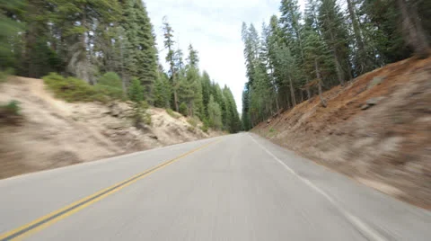 Time Lapse POV of Driving through Yosemite - 4K Stock Footage 25691077