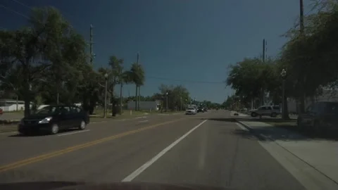 Time Lapse POV Editorial Use Only April 14, 2025. Drive south on 49th St N. Pine Stock Footage 306901483