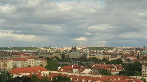 Time lapse Prague panorama Stock Footage 791914