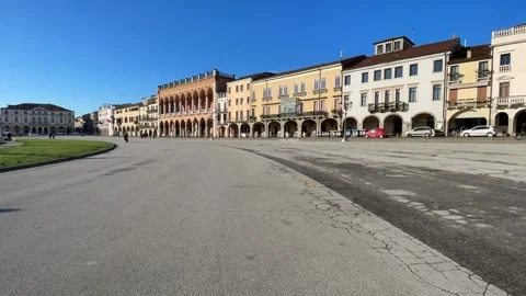 Time lapse Prato della Valle Historic Center Of The Ancient City Padua, Italy Stock Footage