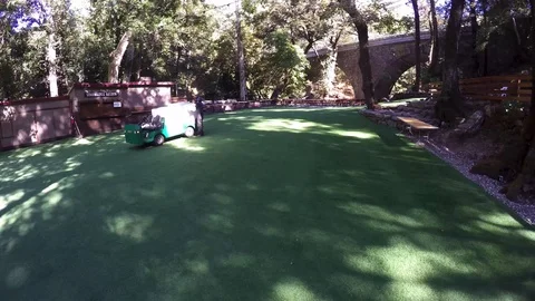Time-lapse preparations for the wedding ceremony in the forest in the meadow Video stock 103197981