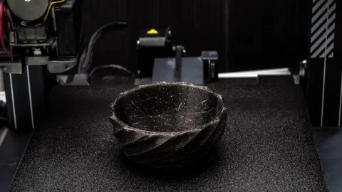 Time Lapse Process 3D Printing Of Pot Stock Footage 325811737