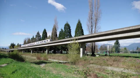 Time Lapse - Public Transit Train Stock Footage 25963662