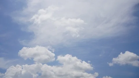 Time lapse Puffy fluffy white clouds blue sky time lapse move cloud background 스톡 동영상 118072347