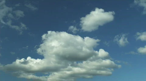 Time lapse puffy white clouds Video stock 502613