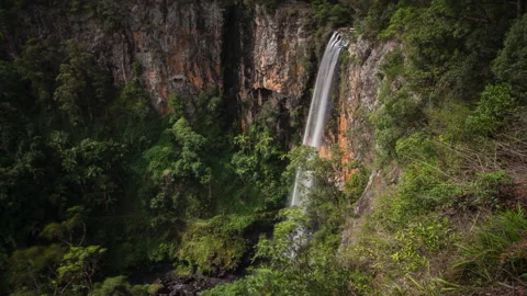 Time Lapse. Purlingbrook Falls, Springbrook, QLD Stock Footage 140607124