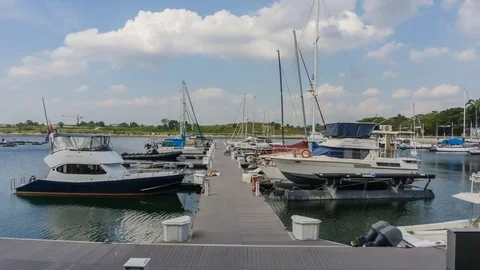 Time Lapse of Putri Harbour, Iskandar Putri, Johor, Malaysia Stock Footage 80798226