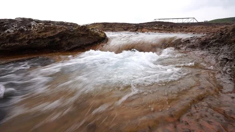 Time Lapse Quick Motion Video - Dianthlen Falls Stock-Footage 90763415