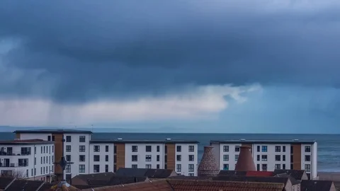 Time-lapse of a quick storm approaching then clears out Stock Footage 72862616